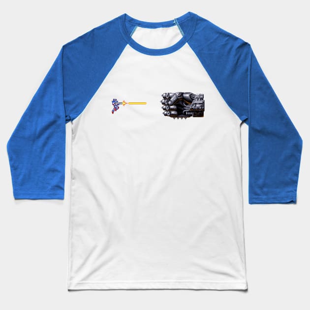 Turrican vs. Fist Baseball T-Shirt by black_star